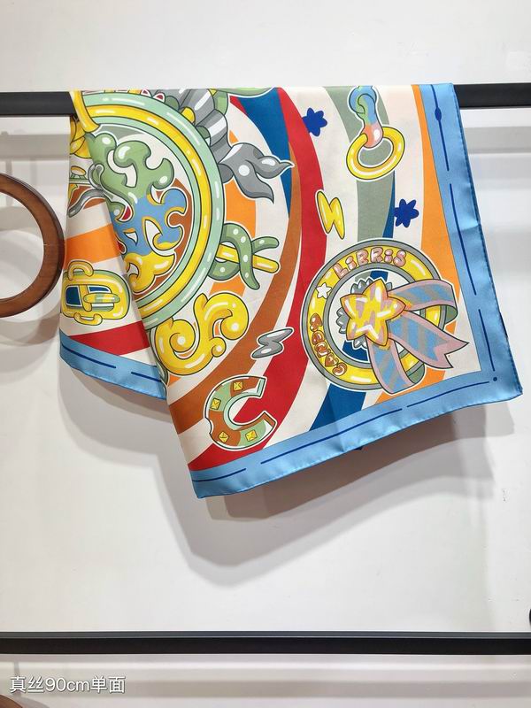 Hermes silk scarf 90X90cm E (20)