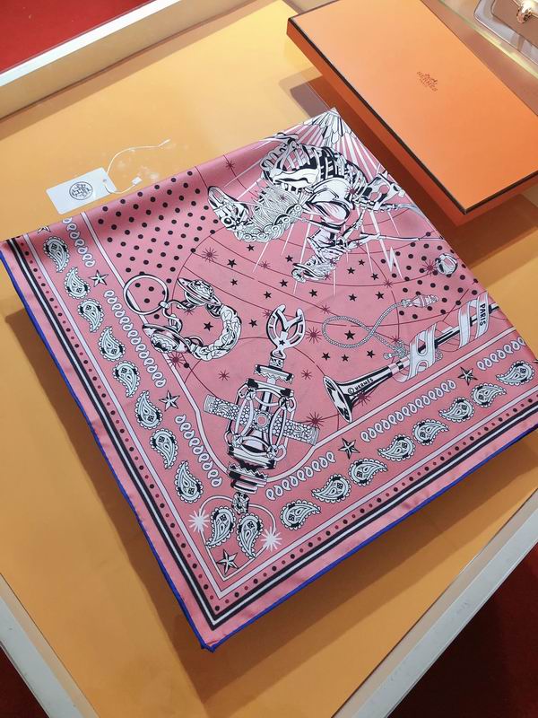 Hermes silk scarf 90X90cm E (21)