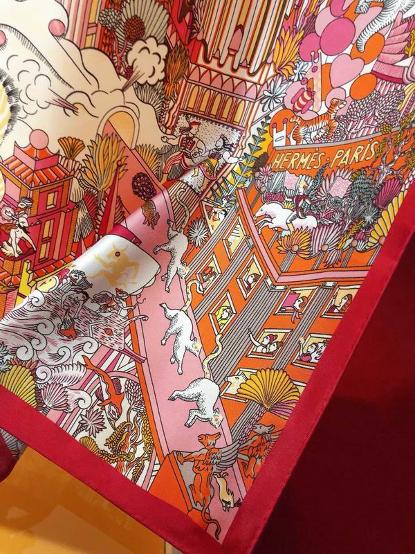 Hermes silk scarf 90X90cm E (3)