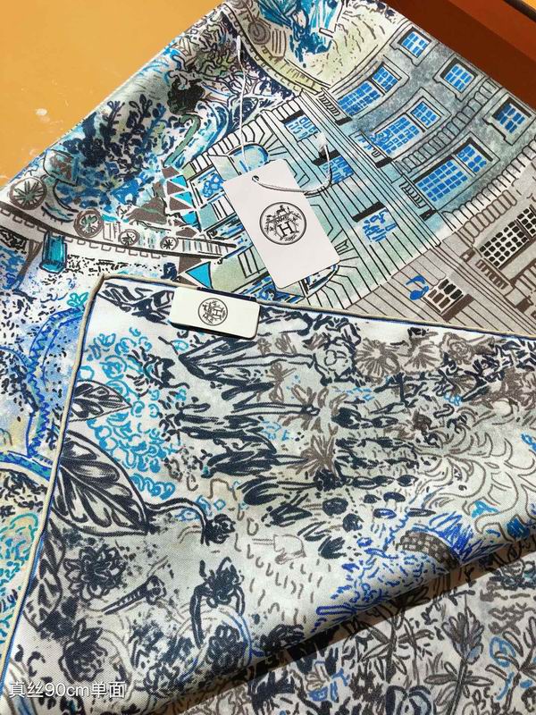 Hermes silk scarf 90X90cm E (3)