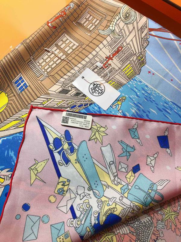 Hermes silk scarf 90X90cm E (3)