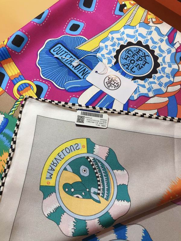 Hermes silk scarf 90X90cm E (3)