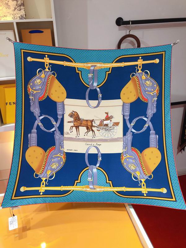 Hermes silk scarf 90X90cm E (4)