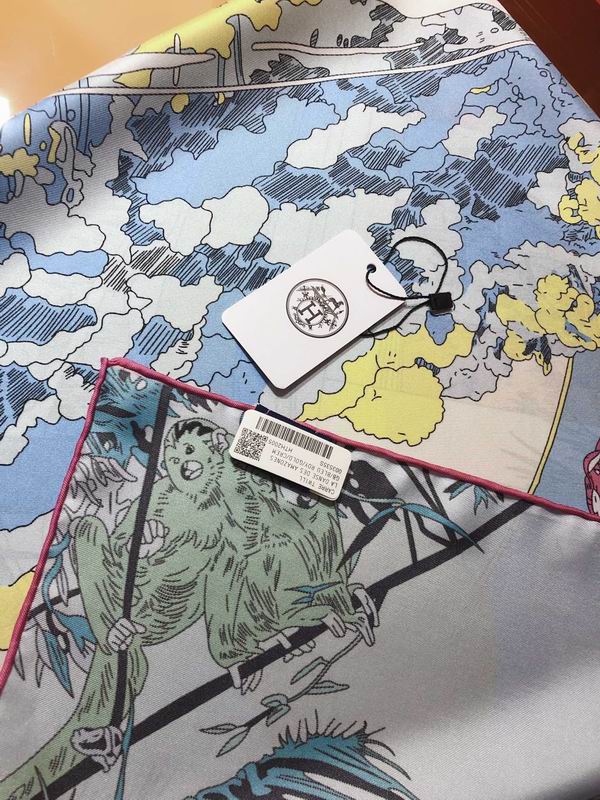 Hermes silk scarf 90X90cm E (4)