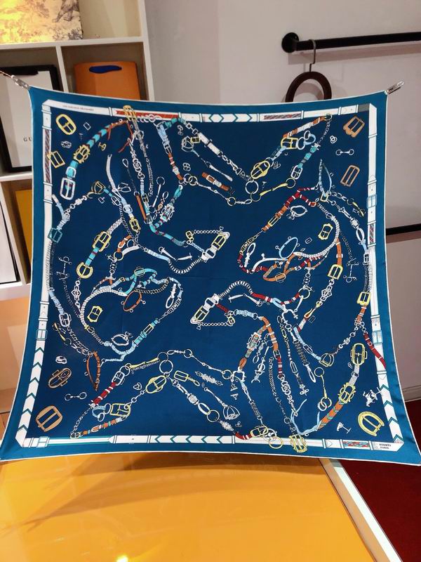 Hermes silk scarf 90X90cm E (4)