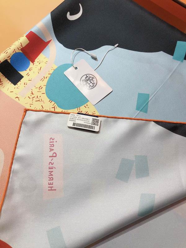 Hermes silk scarf 90X90cm E (42)