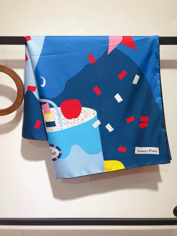 Hermes silk scarf 90X90cm E (46)