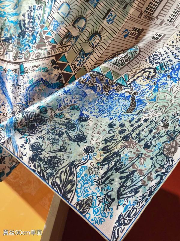 Hermes silk scarf 90X90cm E (5)