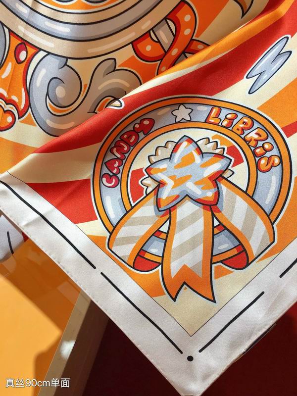 Hermes silk scarf 90X90cm E (5)