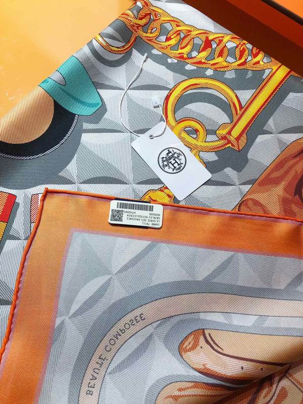 Hermes silk scarf 90X90cm E (6)