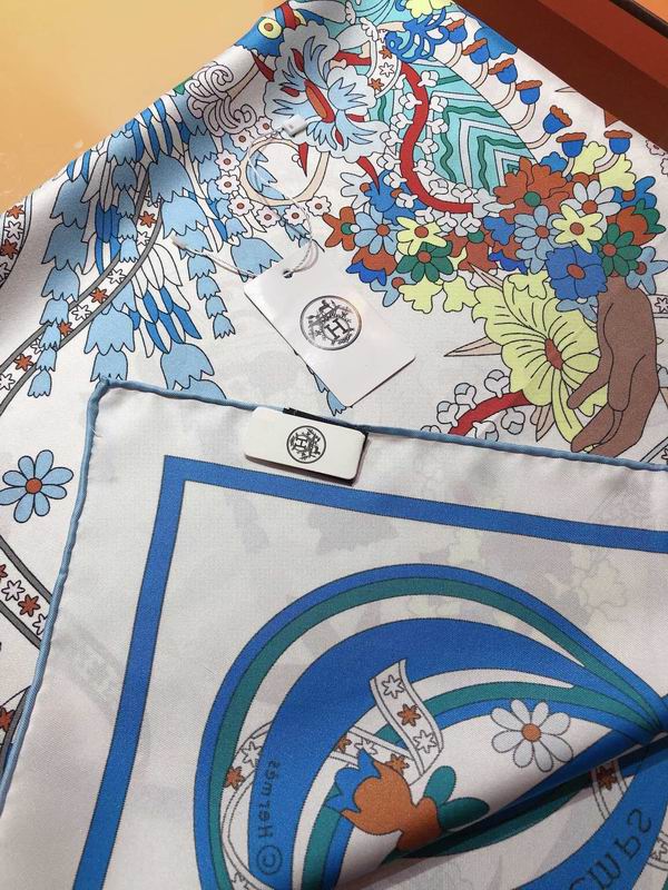 Hermes silk scarf 90X90cm E (8)
