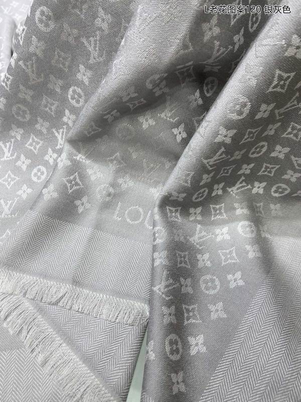 LV Scarf 120X120cm 50%羊毛50%真丝 E26 (13)