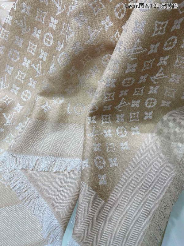 LV Scarf 120X120cm 50%羊毛50%真丝 E26 (31)