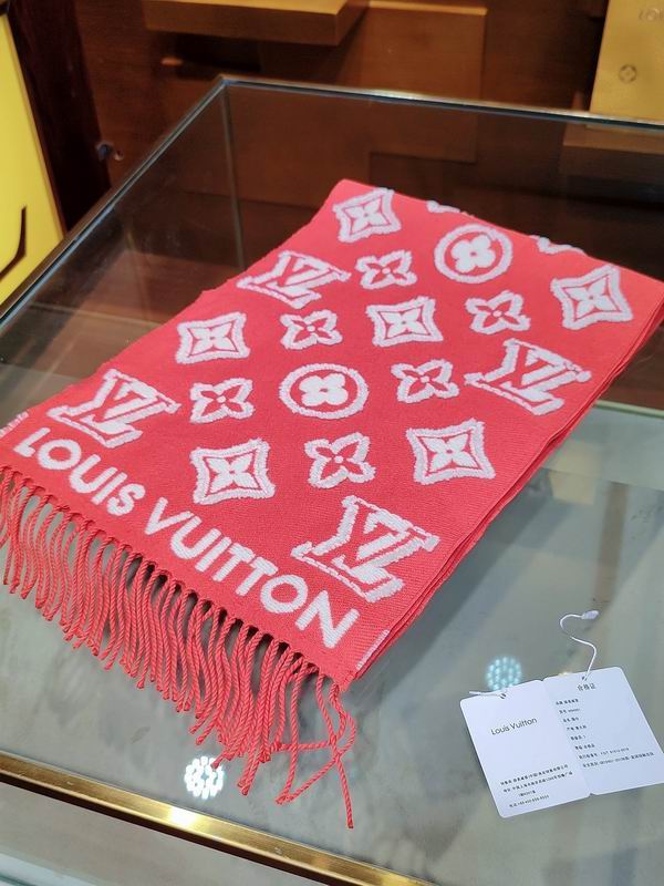 LV Scarf 200X34cm 90%绵羊毛 9%山羊绒 1%桑蚕丝 E (2)