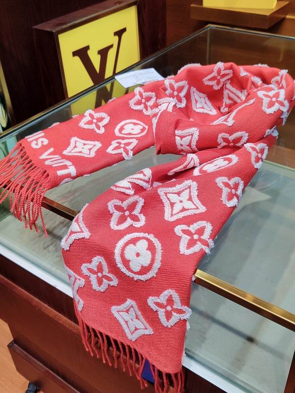 LV Scarf 200X34cm 90%绵羊毛 9%山羊绒 1%桑蚕丝 E (6)