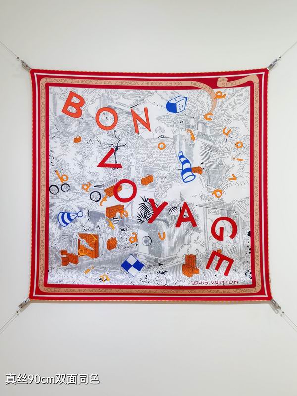 LV lilk scarf 90X90cm E (1)