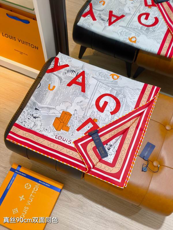 LV lilk scarf 90X90cm E (2)