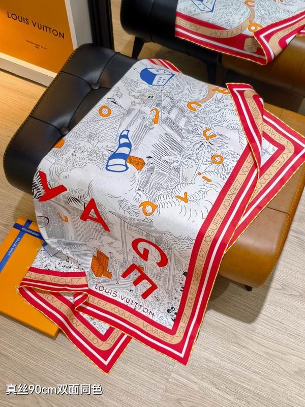 LV lilk scarf 90X90cm E (3)
