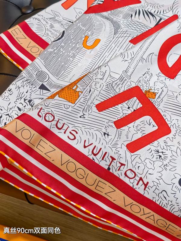 LV lilk scarf 90X90cm E (4)