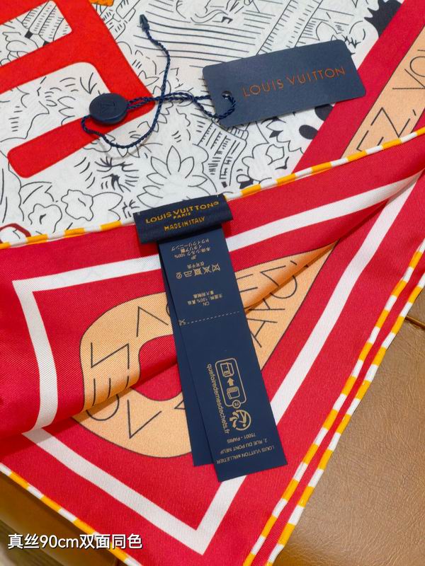 LV lilk scarf 90X90cm E (5)