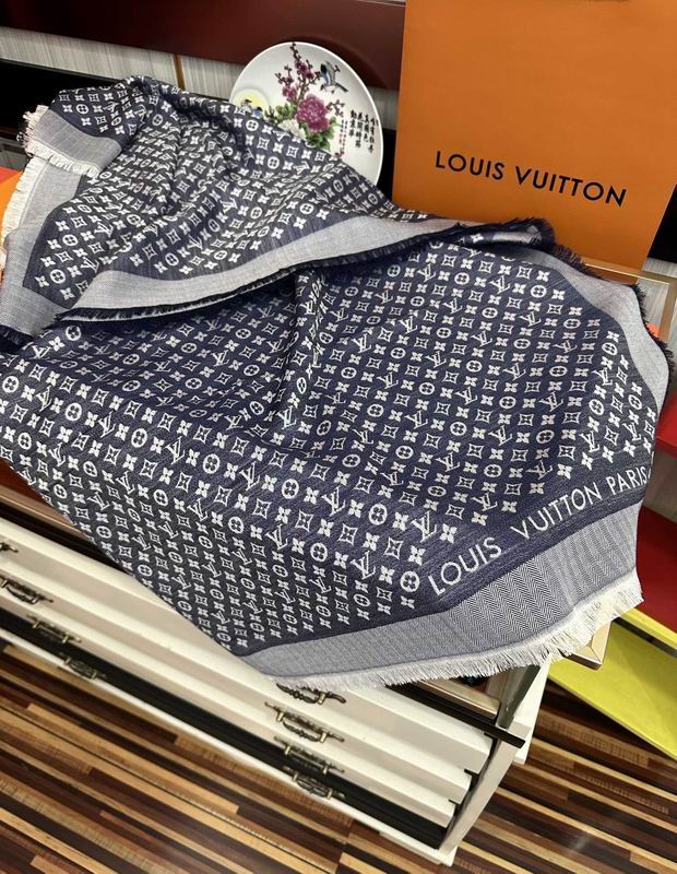 LV scarf 120X120cm 50%羊毛 50%羊绒 E (13)