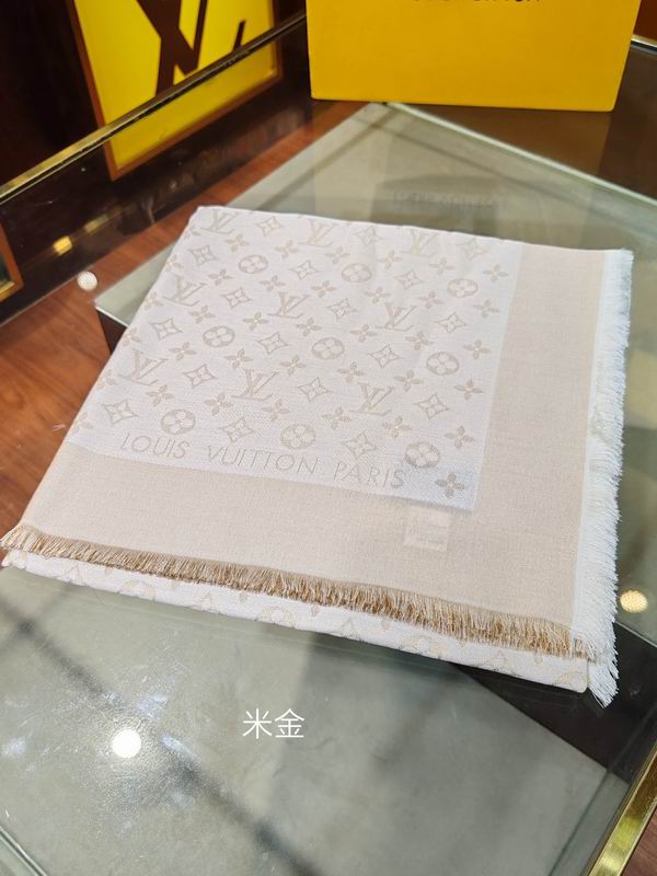 LV scarf 140X140cm 60%真丝40%羊毛 E (10)