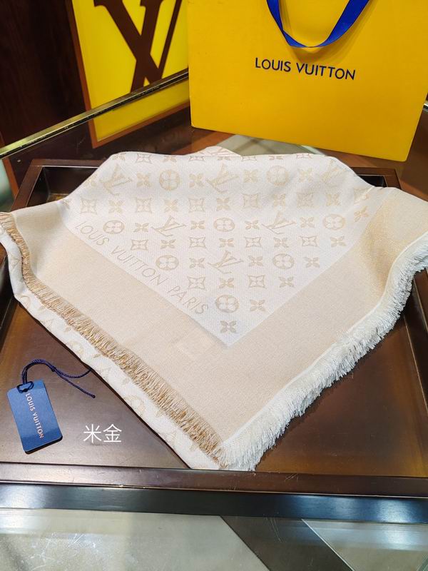 LV scarf 140X140cm 60%真丝40%羊毛 E (11)