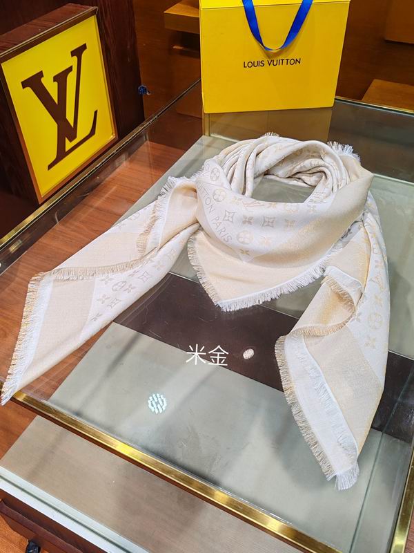 LV scarf 140X140cm 60%真丝40%羊毛 E (14)