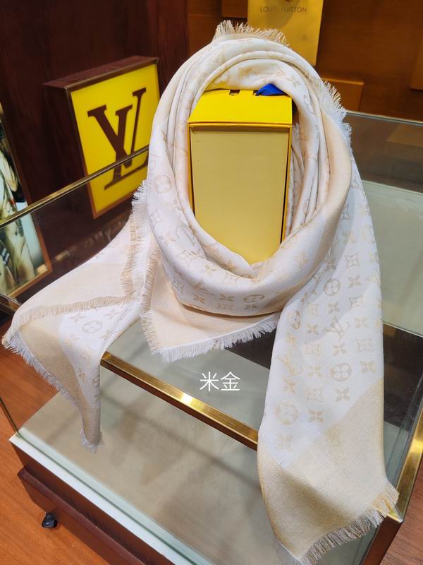 LV scarf 140X140cm 60%真丝40%羊毛 E (15)