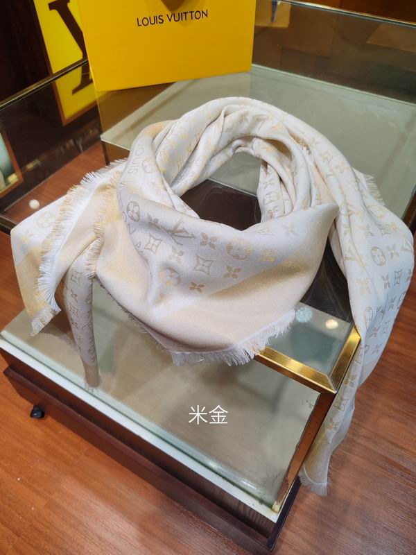 LV scarf 140X140cm 60%真丝40%羊毛 E (16)