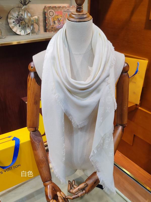 LV scarf 140X140cm 60%真丝40%羊毛 E (9)