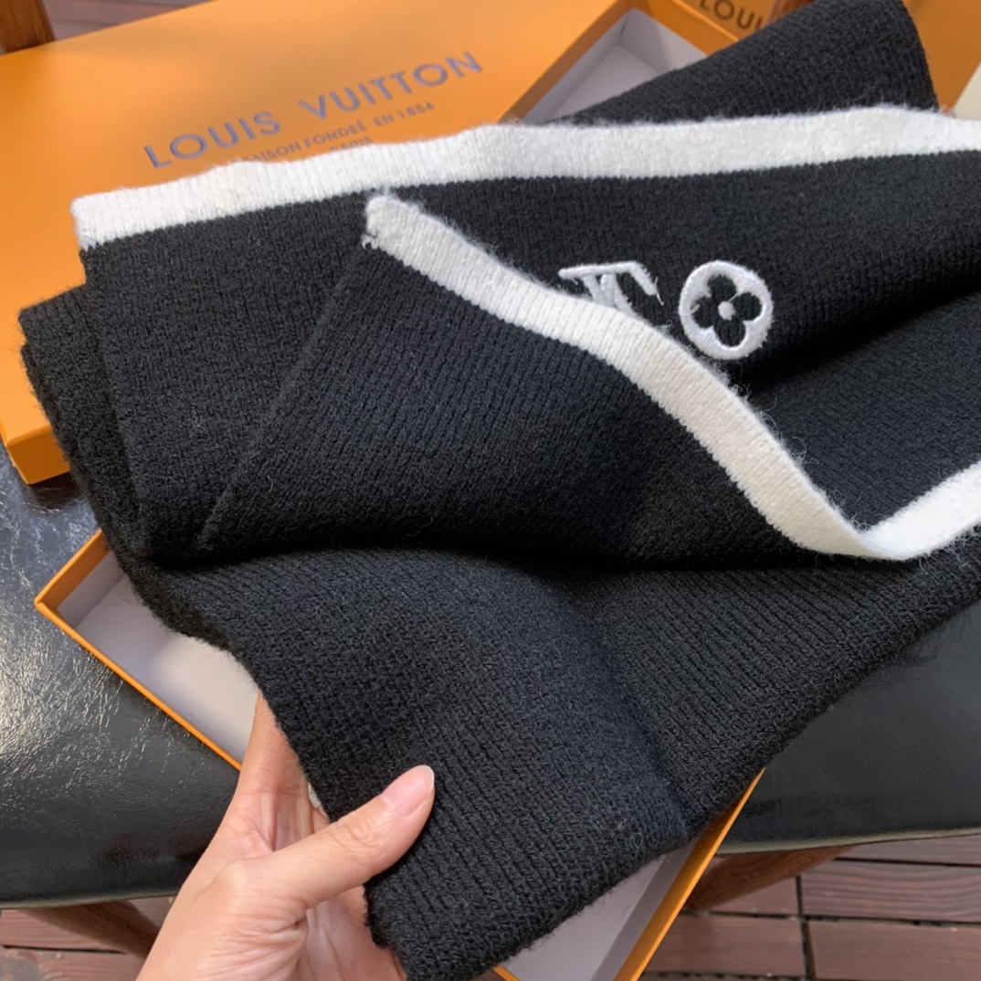 LV scarf 34X190cm 100%羊绒 E (2)