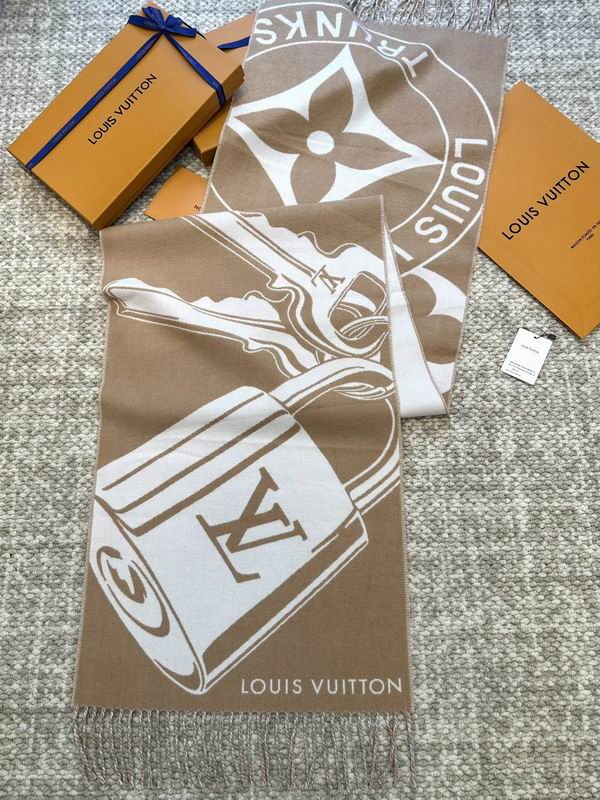 LV scarf 34X220cm 90%绵羊毛 9%山羊绒 1%桑蚕丝 E (18)
