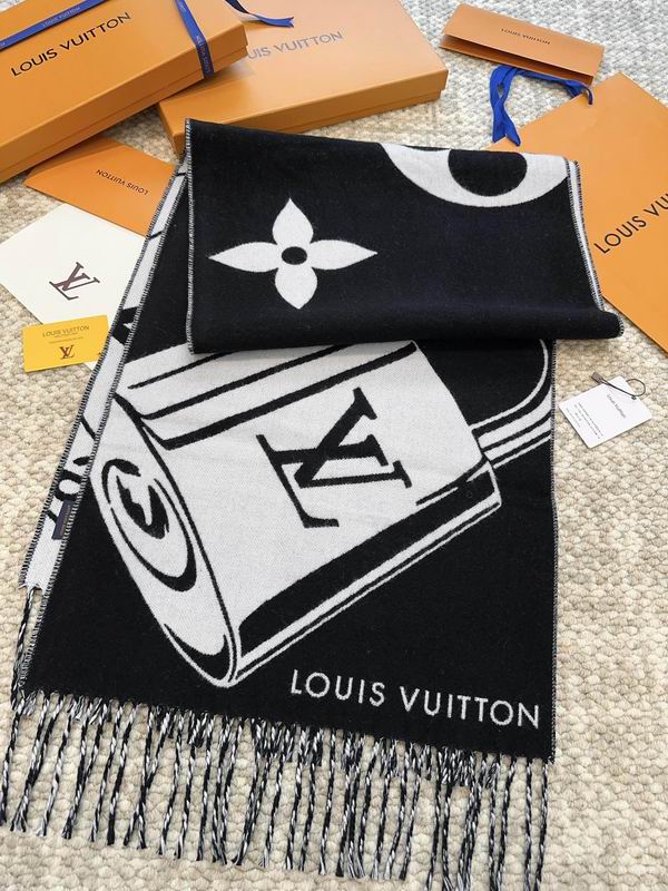 LV scarf 34X220cm 90%绵羊毛 9%山羊绒 1%桑蚕丝 E (7)
