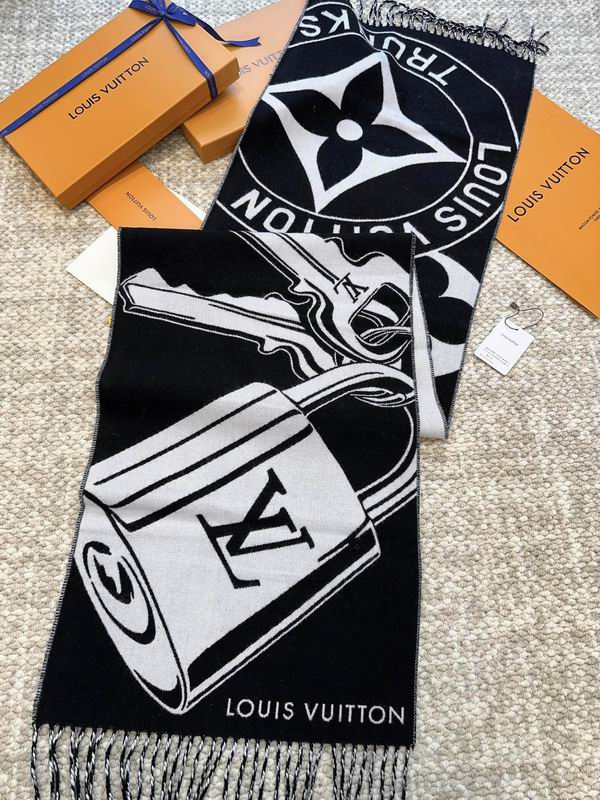 LV scarf 34X220cm 90%绵羊毛 9%山羊绒 1%桑蚕丝 E (9)