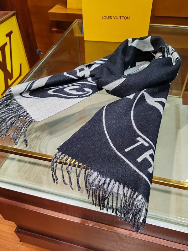 LV scarf 45X215cm 60%羊毛 40%山羊绒 E (15)