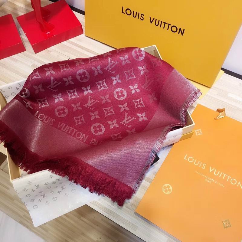 LV silk scarf 140X140cm E (11)