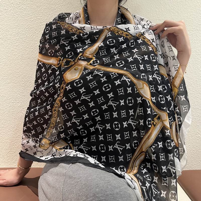 LV silk scarf 180-90cm E (4)