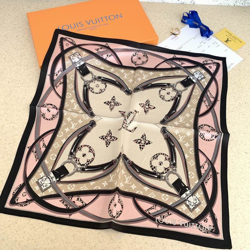 LV silk scarf 50X50cm E (1)