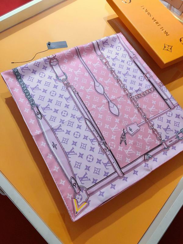 LV silk scarf 90X90cm E (14)