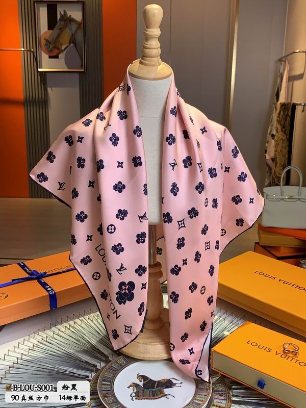 LV silk scarf 90X90cm E (2)