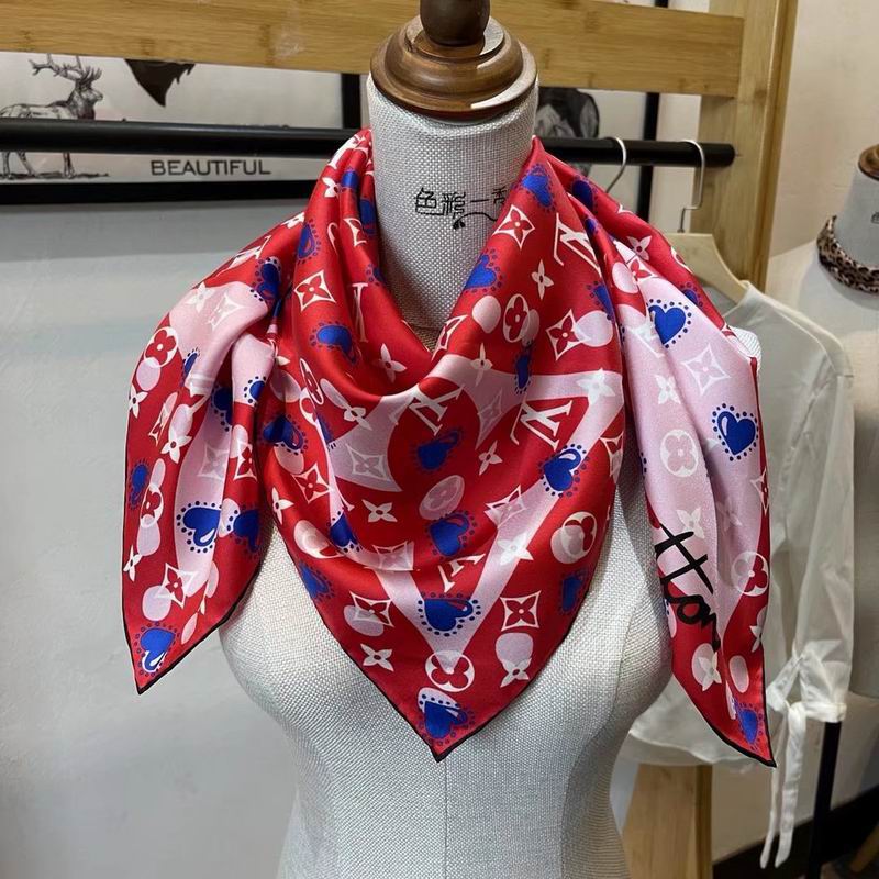 LV silk scarf 90X90cm E (2)