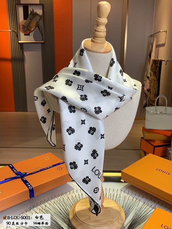 LV silk scarf 90X90cm E (20)