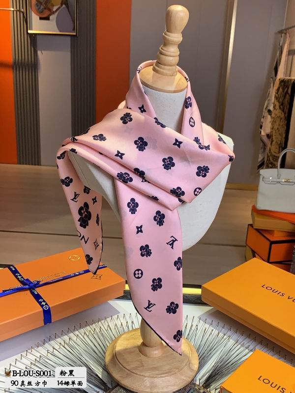 LV silk scarf 90X90cm E (3)