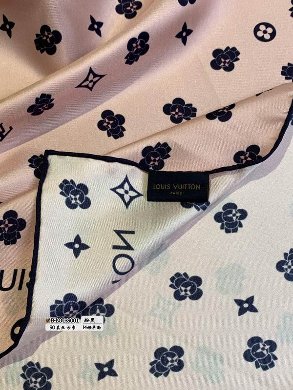 LV silk scarf 90X90cm E (4)