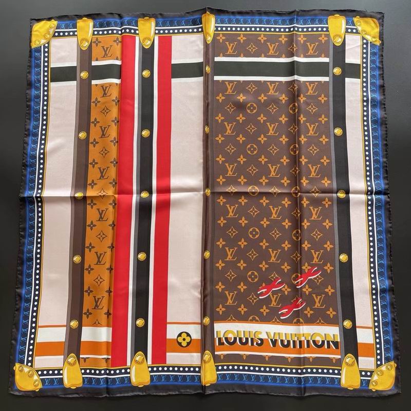 LV silk scarf 90X90cm E (9)