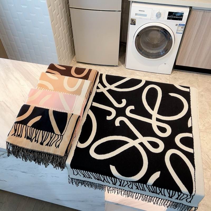 Loewe scarf 50X180cm 100%羊毛 E (14)