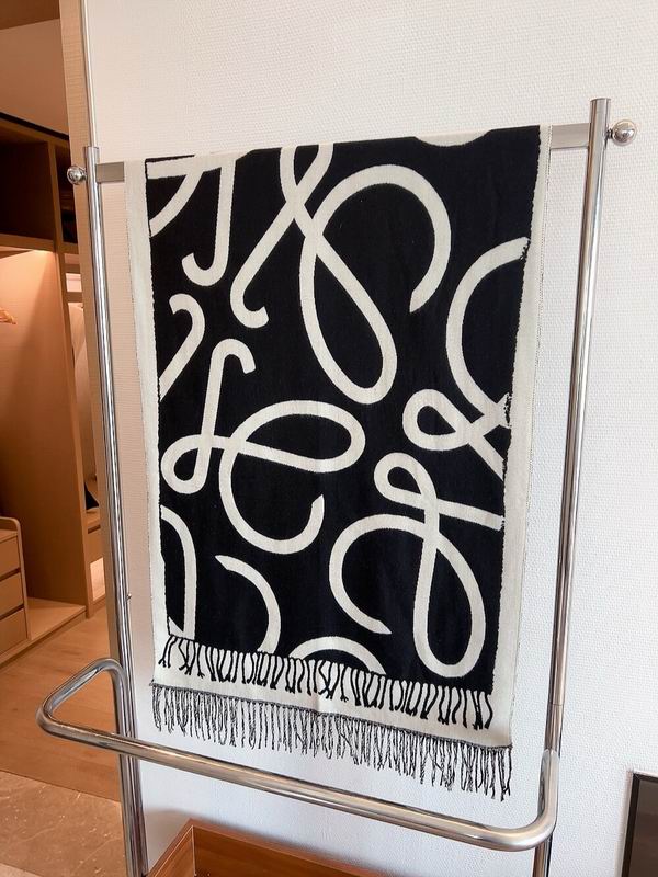 Loewe scarf 50X180cm 100%羊毛 E (16)