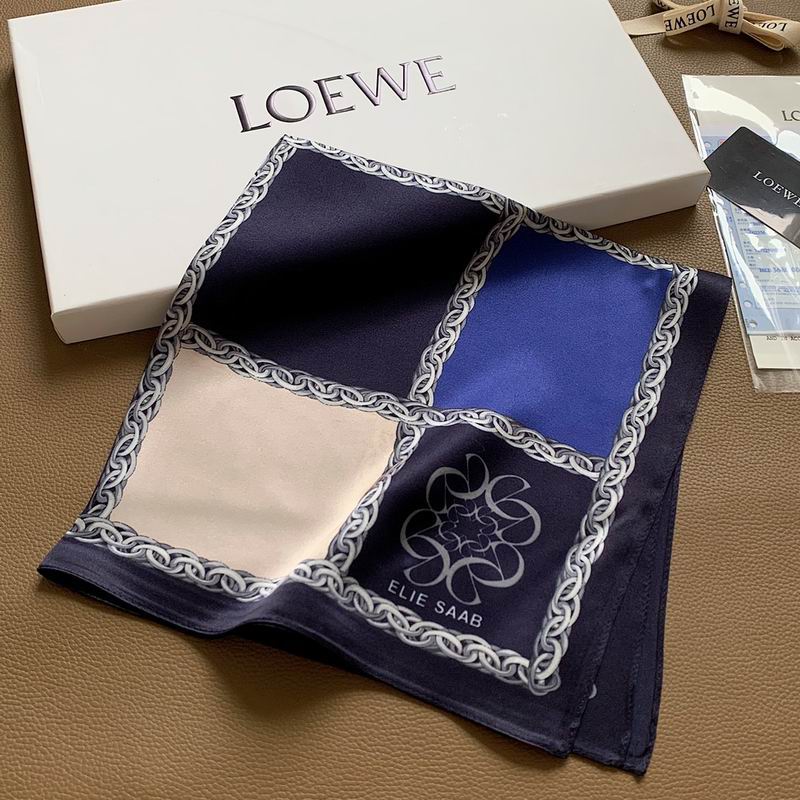 Loewe silk scarf 50X50cm E (16)