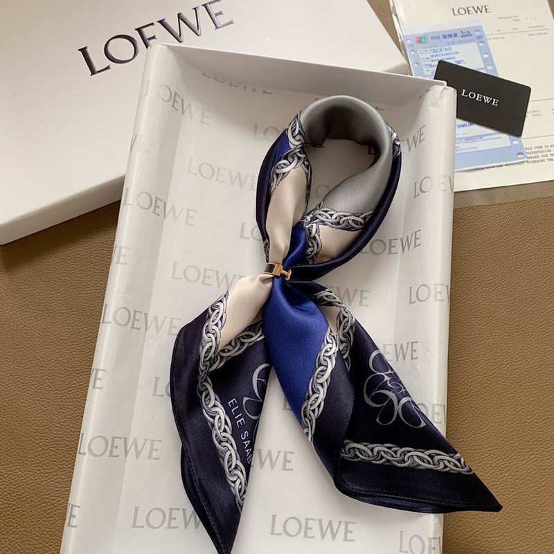 Loewe silk scarf 50X50cm E (17)